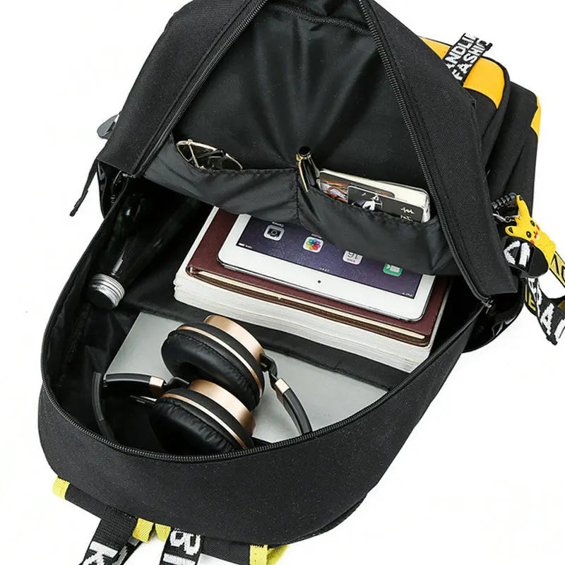 Anime Luminous School Backpack for Teenager Boys School Bag