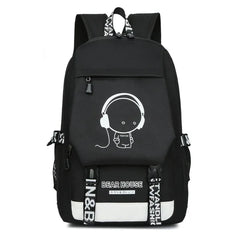 Anime Luminous Schoolbag Laptop Backpack for Boys