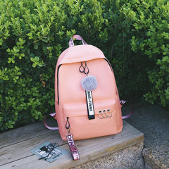 Women Canvas Backpack Teenager High Capacity Casual Travel Bag