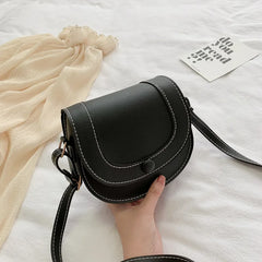 Women Crossbody Shoulder Bag Retro Saddle PU Leather Small Purse