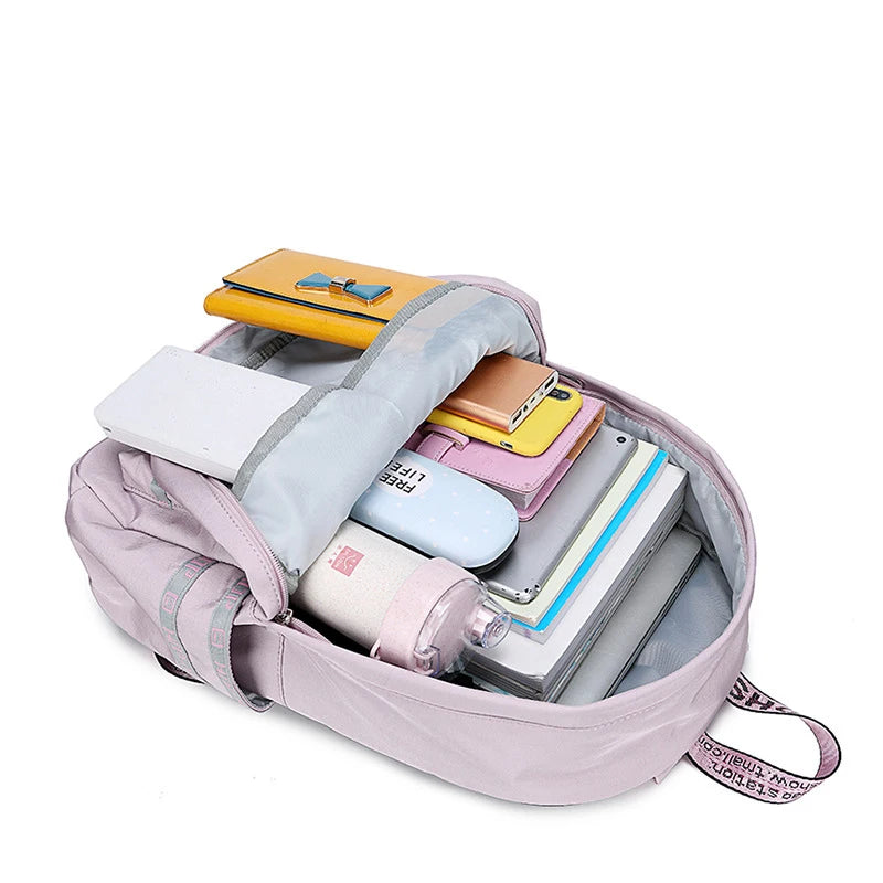 Women Laptop Backpack for Girls Large Capacity School Bag Waterproof Mochilas