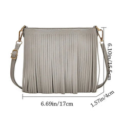 Women Tassel Shoulder Bag Wallet PU Leather Crossbody Messenger Bags