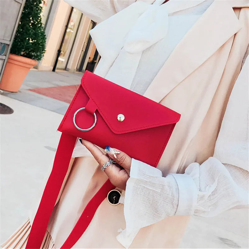 Women Envelope Waist Pack Belt Bag Phone Pouch Fanny Pack Bolosa Ring