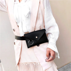 Women Envelope Waist Pack Belt Bag Phone Pouch Fanny Pack Bolosa Ring