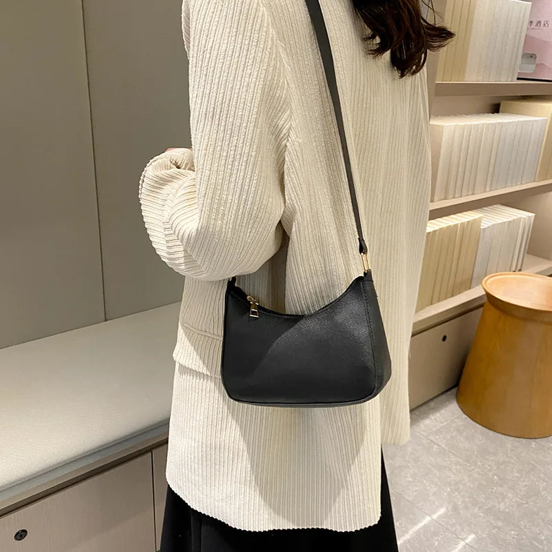 Vintage PU Leather Shoulder Bag Mini Hobos Handbags