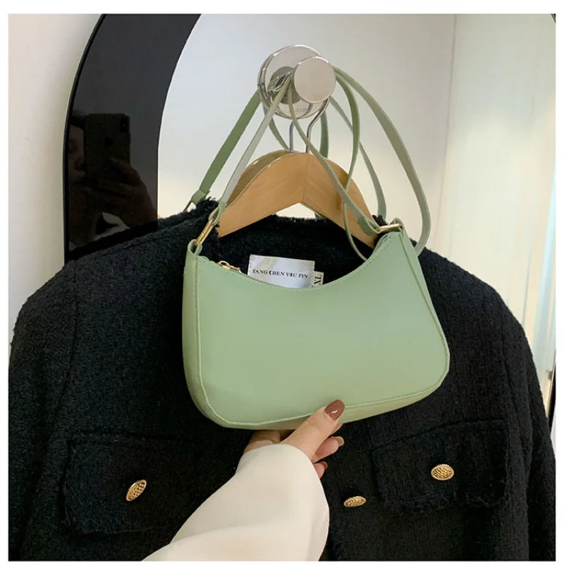 Vintage PU Leather Shoulder Bag Mini Hobos Handbags
