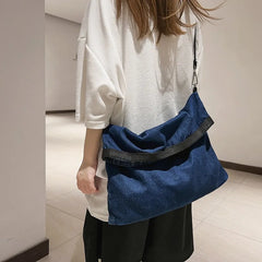 Canvas Shoulder Bag for Women Large Capacity Crossbody Shopper Bags