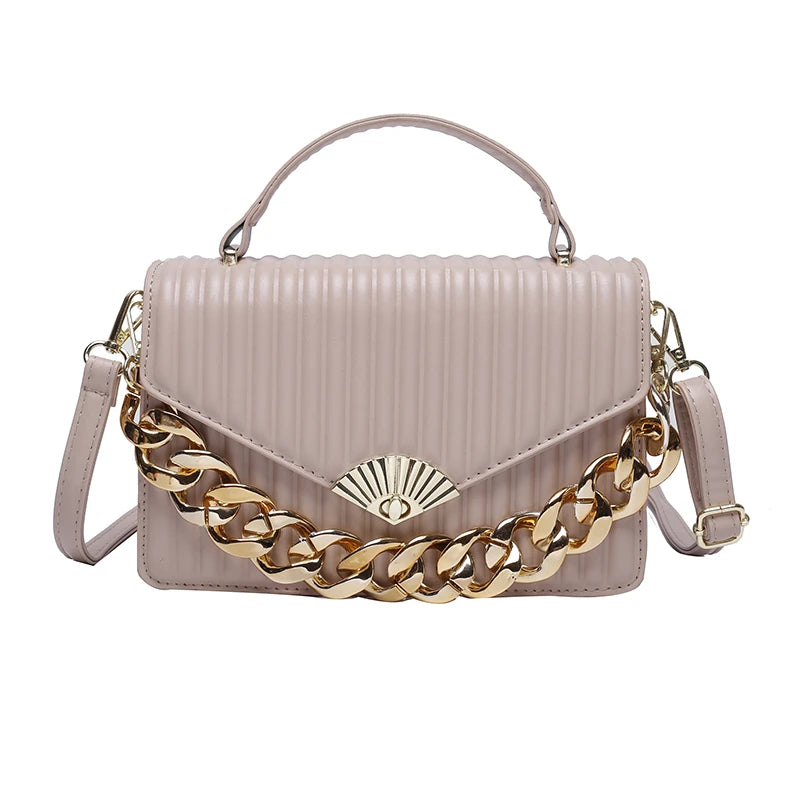 One Shoulder High PU Leather Lady Purse