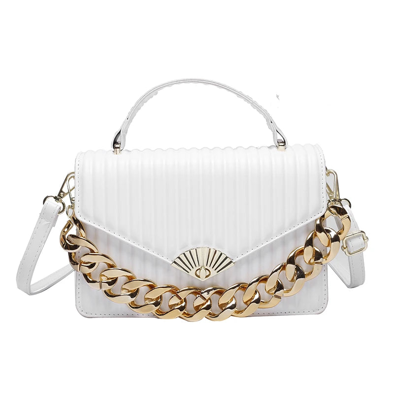 One Shoulder High PU Leather Lady Purse