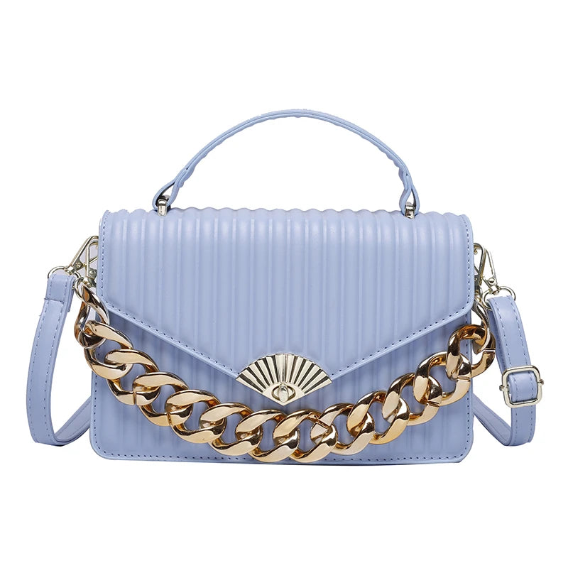 One Shoulder High PU Leather Lady Purse