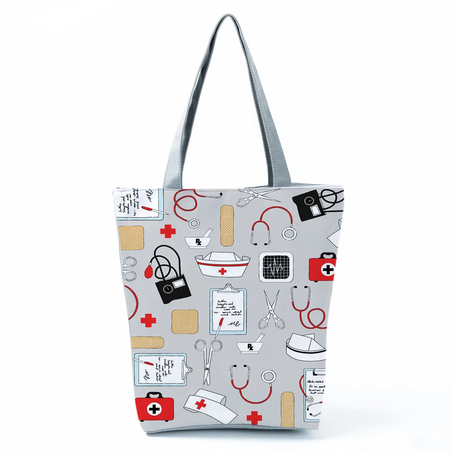 Nurse Pattern Shoulder Bags Medical Box Print Handbags for Women