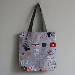 Nurse Pattern Shoulder Bags Medical Box Print Handbags for Women