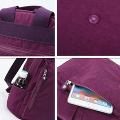 Retro Nylon Backpack Women School Shoulder Bags