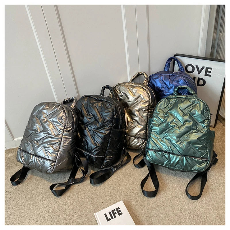 Nylon Backpack for Women School Laptop Bag Travel