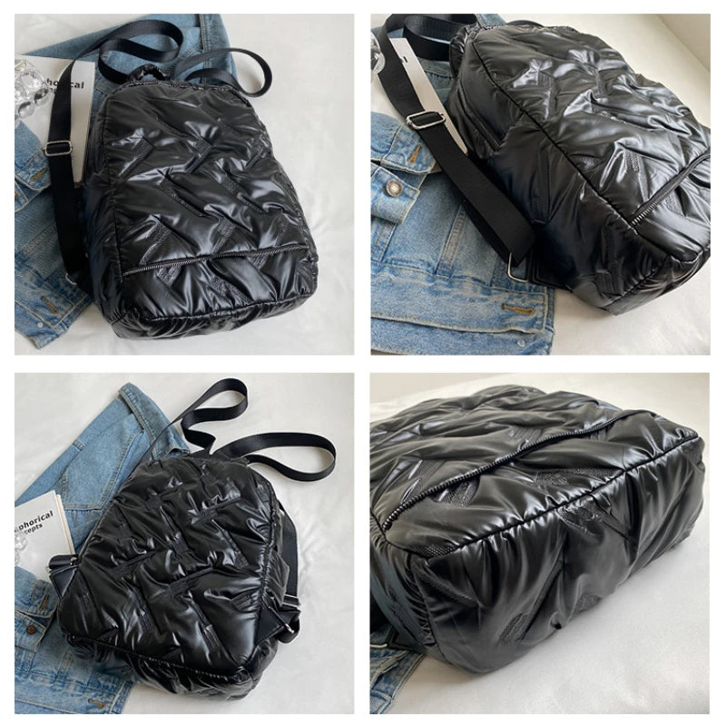 Nylon Backpack for Women School Laptop Bag Travel