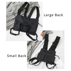 Nylon Chest Rig Bag Vest Hip Hop Streetwear Tactical Harness Kanye West