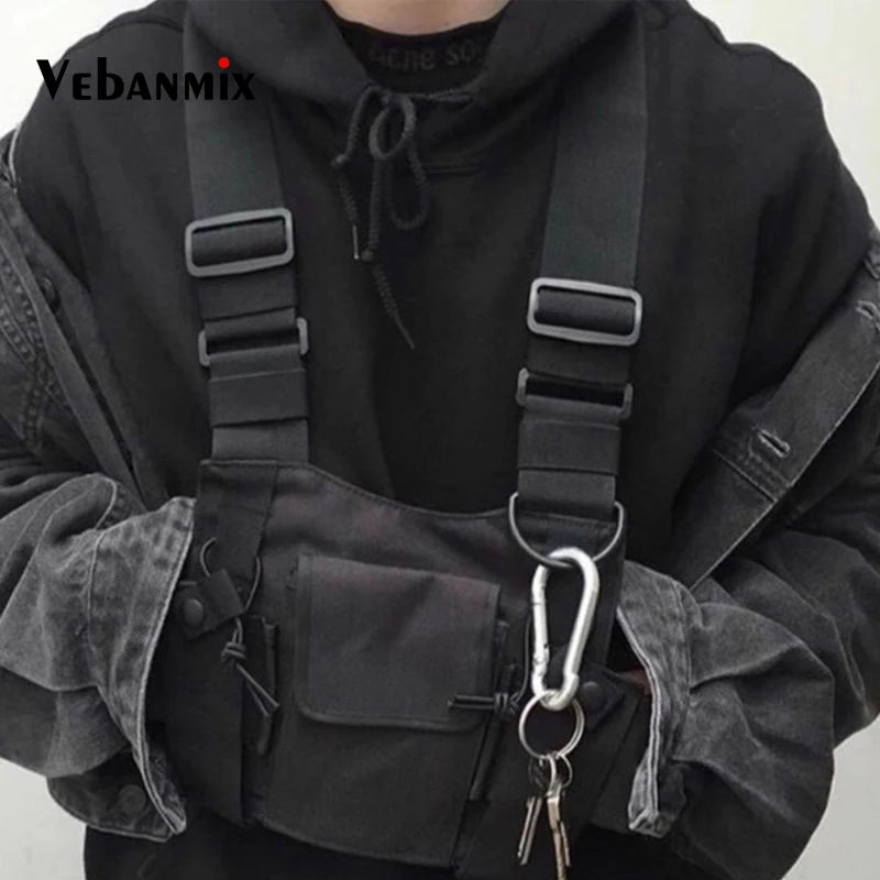 Nylon Chest Rig Bag Vest Functional Tactical Harness Chest Rig Kanye West