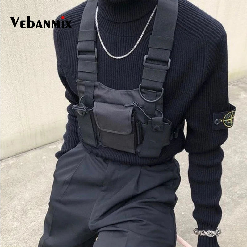 Nylon Chest Rig Bag Vest Functional Tactical Harness Chest Rig Kanye West