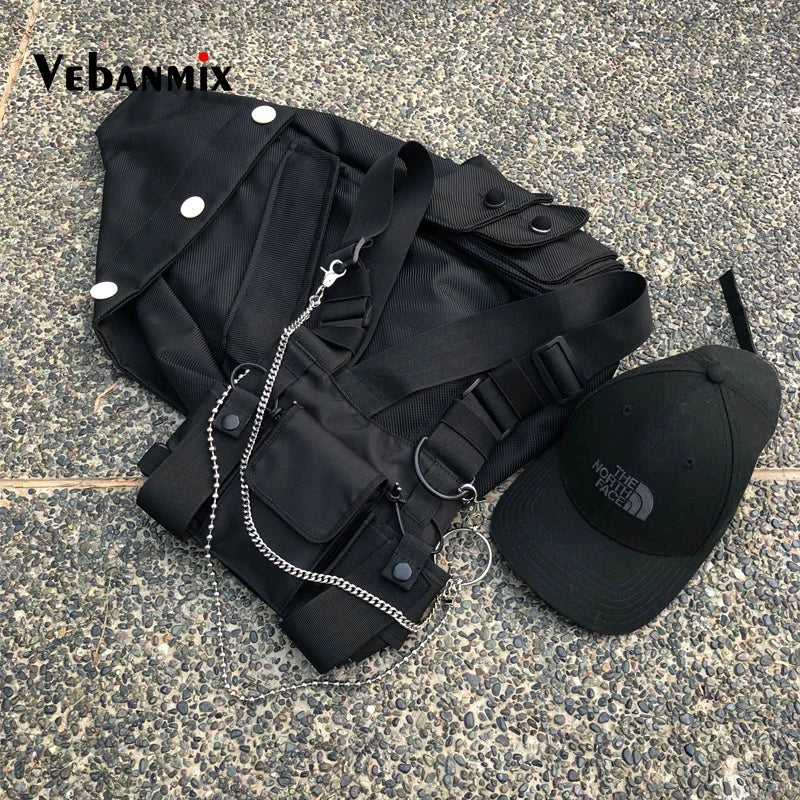 Nylon Chest Rig Bag Vest Functional Tactical Harness Chest Rig Kanye West