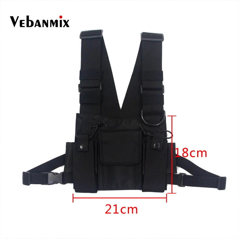Nylon Chest Rig Bag Vest Functional Tactical Harness Chest Rig Kanye West