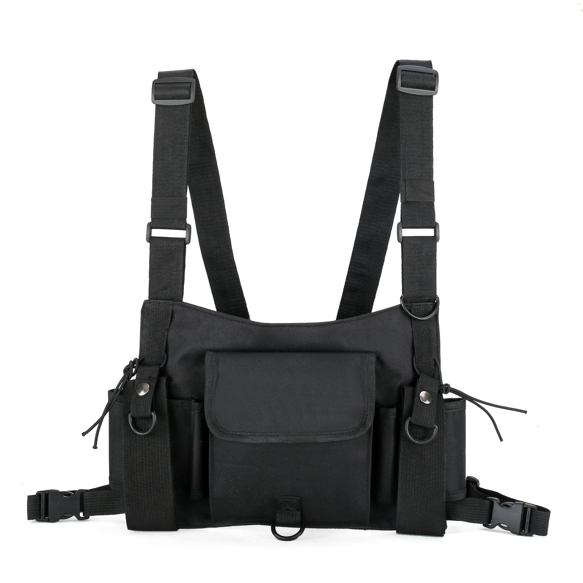 Nylon Chest Rig Bag Vest Hip Hop Streetwear Tactical Harness Kanye West
