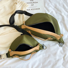 Nylon Crossbody Shoulder Bags for Women Solid Chest Bag Female