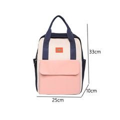 Nylon Girl Backpack College School Bag for Teenage Lightweight