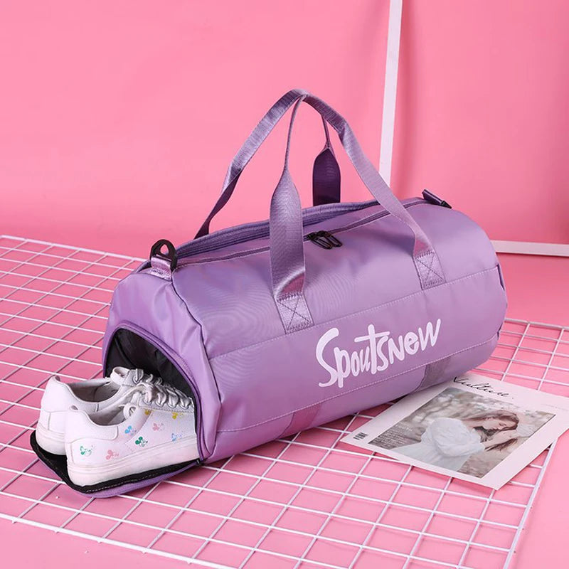 Nylon Large Travel Bag Multifunctional Women Weekend Gym Portable Luggage Bag