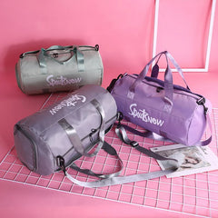 Nylon Large Travel Bag Multifunctional Women Weekend Gym Portable Luggage Bag