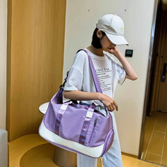 Nylon Travel Bag Women Weekend Gym Luggage Bag Shoulder Waterproof Handbag