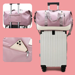 Nylon Travel Bag Women Weekend Gym Luggage Bag Shoulder Waterproof Handbag