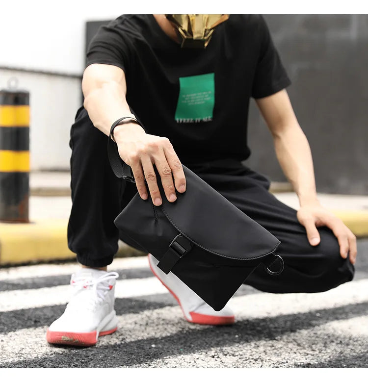 Nylon Men's Messenger Bags High Male Chest Packs Small Crossbody Handbag