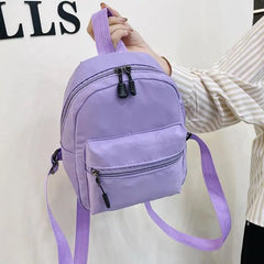 Nylon Mini Backpack for Women School Bag for Teenager Girls