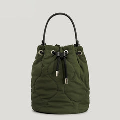 Nylon Padded Bucket Bag Quilted Women Handbags Down Cotton Crossbody Bags