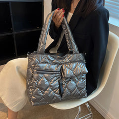 Nylon Padded Handbags Female Large Capacity Top-Handle Bags