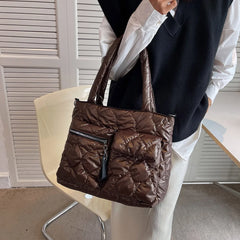 Nylon Padded Handbags Female Large Capacity Top-Handle Bags
