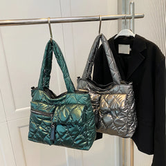 Nylon Padded Handbags Female Large Capacity Top-Handle Bags