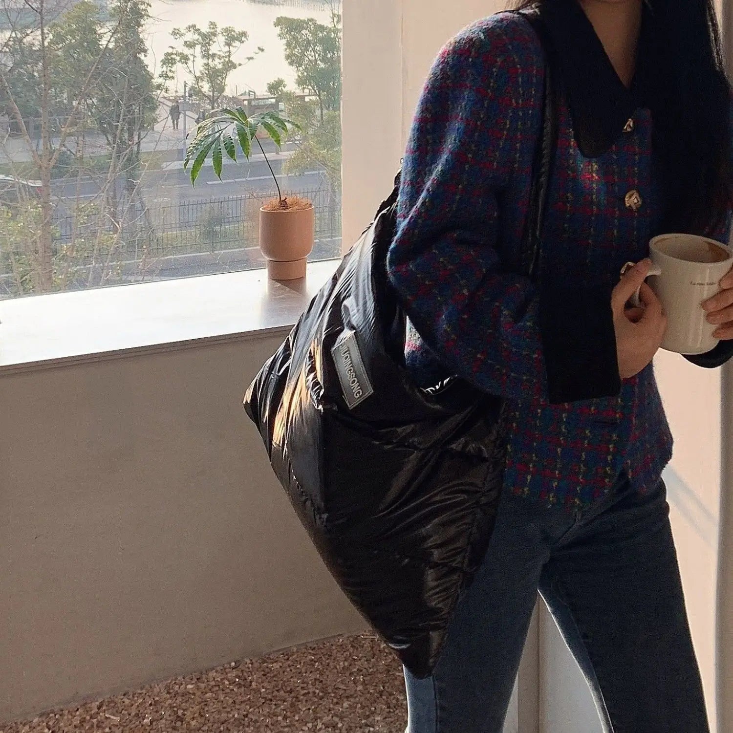Nylon Padded Handbags - Large Capacity Top-Handle Bags