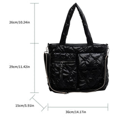 Nylon Padded Handbags Female Large Capacity Top-Handle Bags