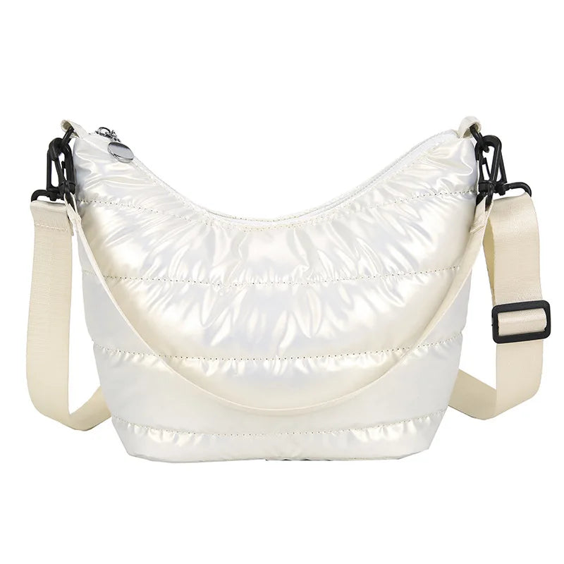 Nylon Quilted Women Shoulder Bag Down Padded Crossbody Bags for Women