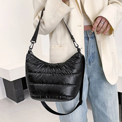 Nylon Quilted Women Shoulder Bag Down Padded Crossbody Bags for Women