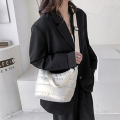 Nylon Quilted Women Shoulder Bag Down Padded Crossbody Bags for Women