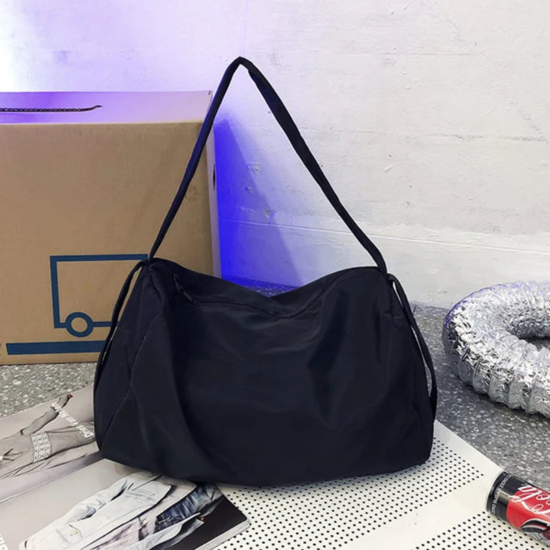 Nylon Shoulder Bag For Women Casual Girls Gym Bags Large Capacity