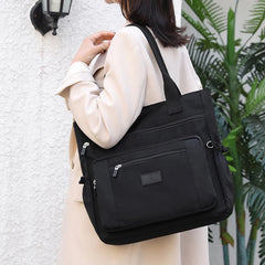 Waterproof Nylon Tote Bag for Women Travel Shoulder Bag Large Capacity