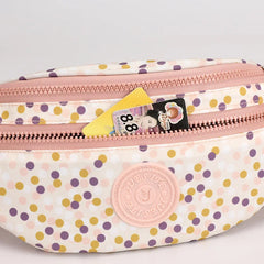 Women's Polka Dot Waist Bag Belt Style Hip Pouch for Phone Coins