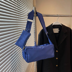 Nylon Women Bag Solid Crossbody Style Female Shoulder Handbag Two in One