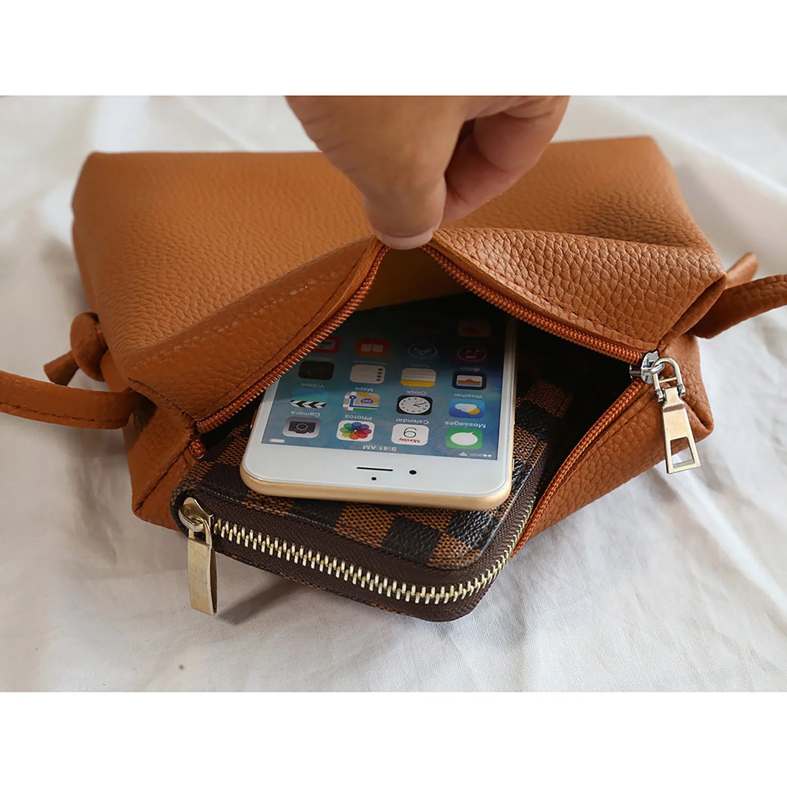 Retro 4-Piece Set Casual Leather Handbag Messenger Bag
