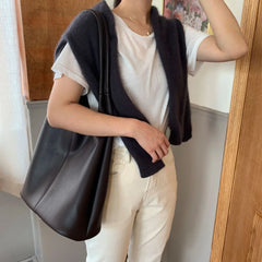 One Shoulder Bags Women's PU Leather Hobos High Pure Handbags