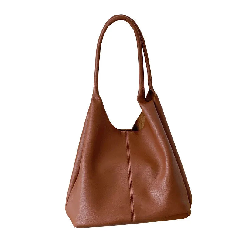 One Shoulder Bags Women's PU Leather Hobos High Pure Handbags