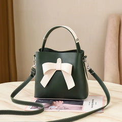 One-shoulder Bucket Bag Female Portable Female Bag Bow Hit Female Messeng